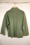 1960s, Estimated Size: SMALL, OG-107 Utility Shirt with Patches, Used