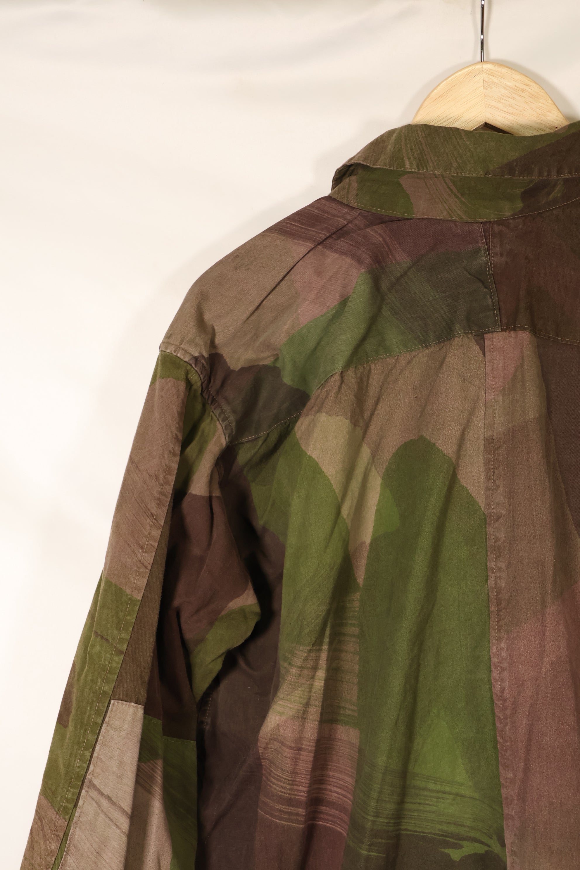 1940s, WWII, British Army, Windproof Camouflage Smock, Modified, Indochina War Replica, Post-war modifications, Used