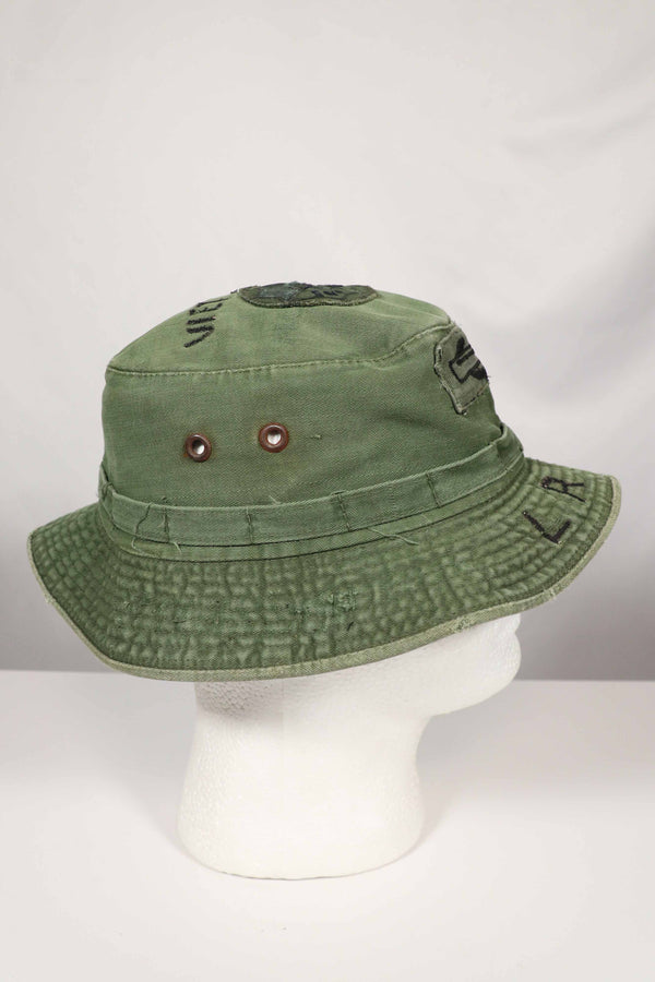 Real Locally Made OD Boonie 9th Infantry Divition LRRP with Direct Embroidery & Sniper Patch Boonie Hat