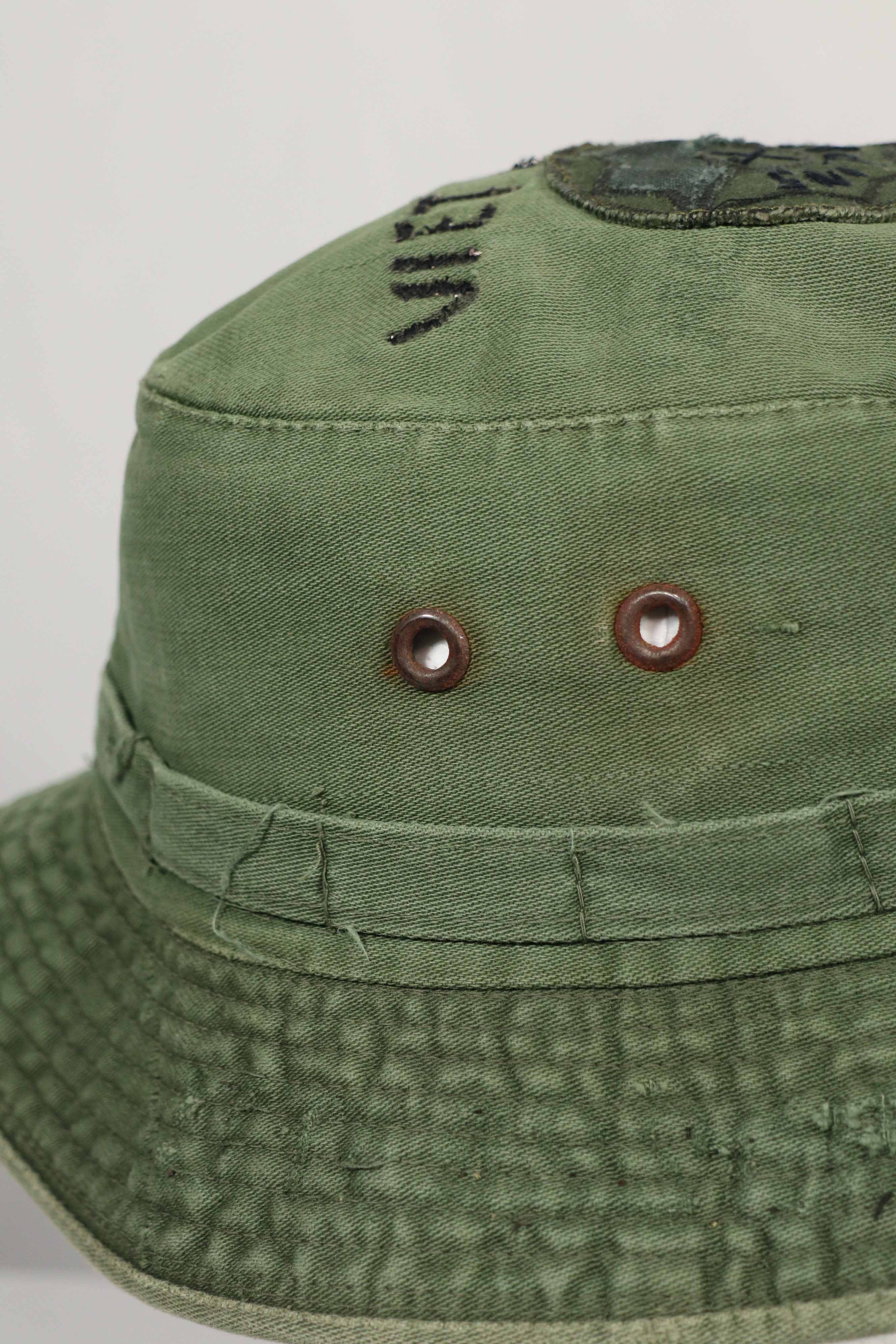 Real Locally Made OD Boonie 9th Infantry Divition LRRP with Direct Embroidery & Sniper Patch Boonie Hat