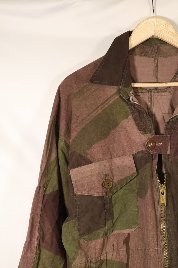 1940s, WWII, British Army, Windproof Camouflage Smock, Modified, Indochina War Replica, Post-war modifications, Used