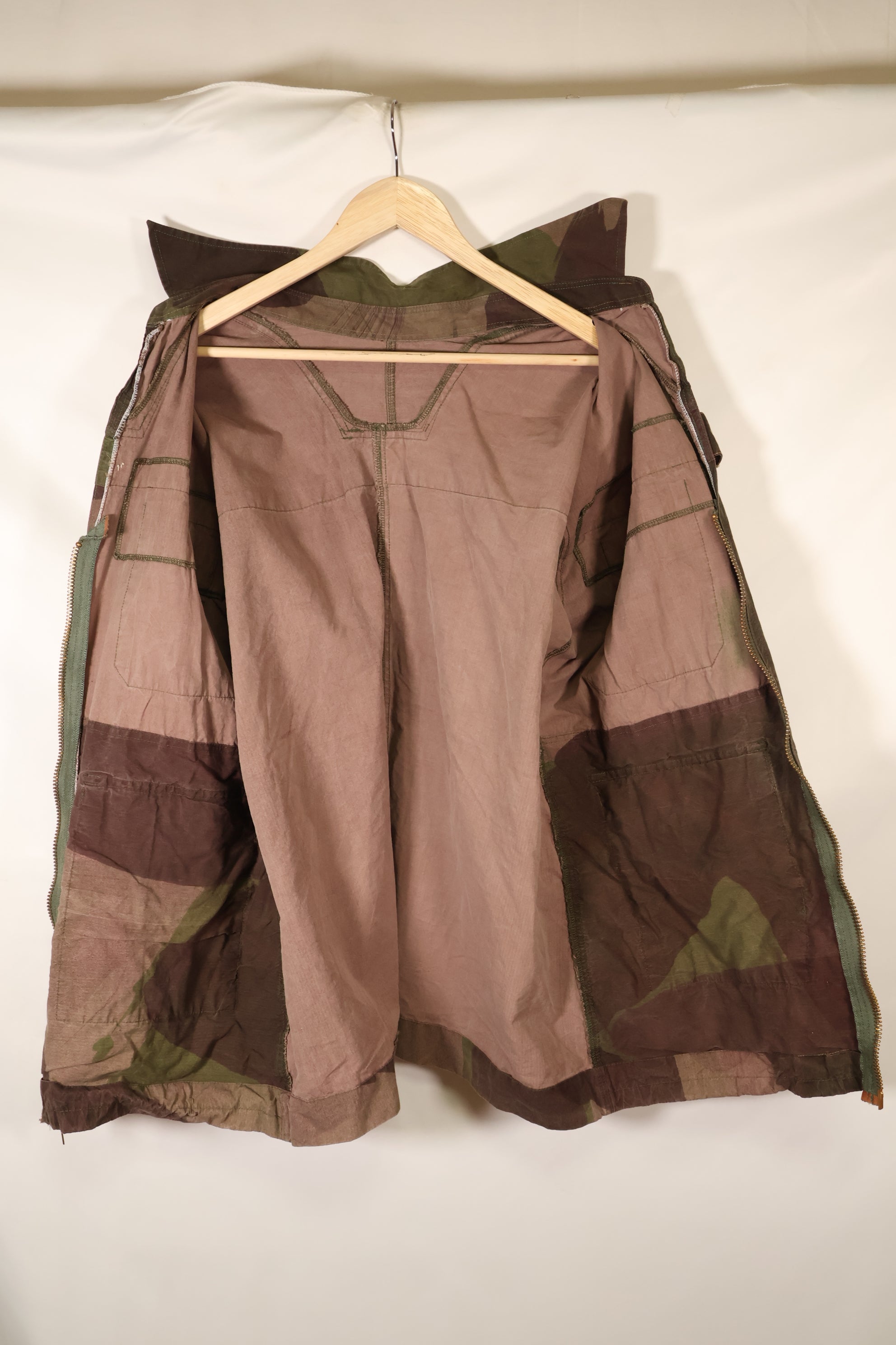 1940s, WWII, British Army, Windproof Camouflage Smock, Modified, Indochina War Replica, Post-war modifications, Used