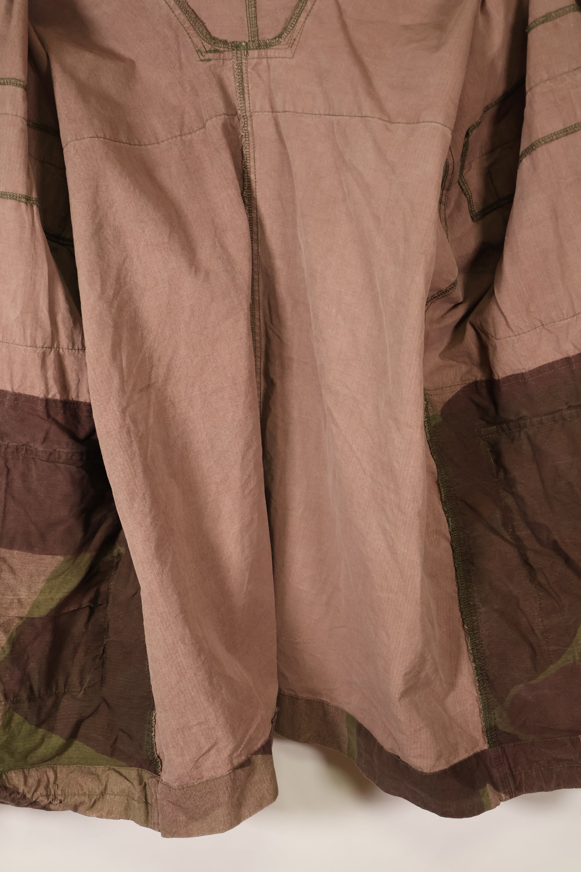 1940s, WWII, British Army, Windproof Camouflage Smock, Modified, Indochina War Replica, Post-war modifications, Used