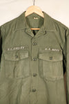1971 Contract, Estimated Size: SMALL, OG-107 Utility Shirt, U.S. Navy, Original Tapes, Used