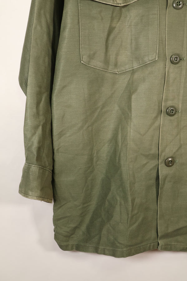 1971 Contract, Estimated Size: SMALL, OG-107 Utility Shirt, U.S. Navy, Original Tapes, Used