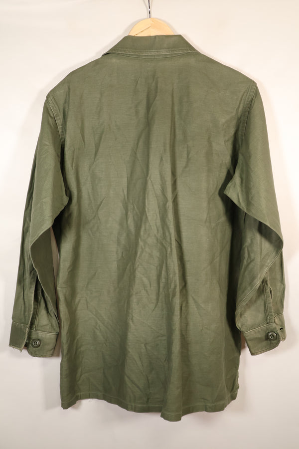 1971 Contract, Estimated Size: SMALL, OG-107 Utility Shirt, U.S. Navy, Original Tapes, Used