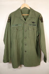 1968 Contract, Estimated Size: MEDIUM, OG-107, Utility Shirt, Aftermarket Patch, Used