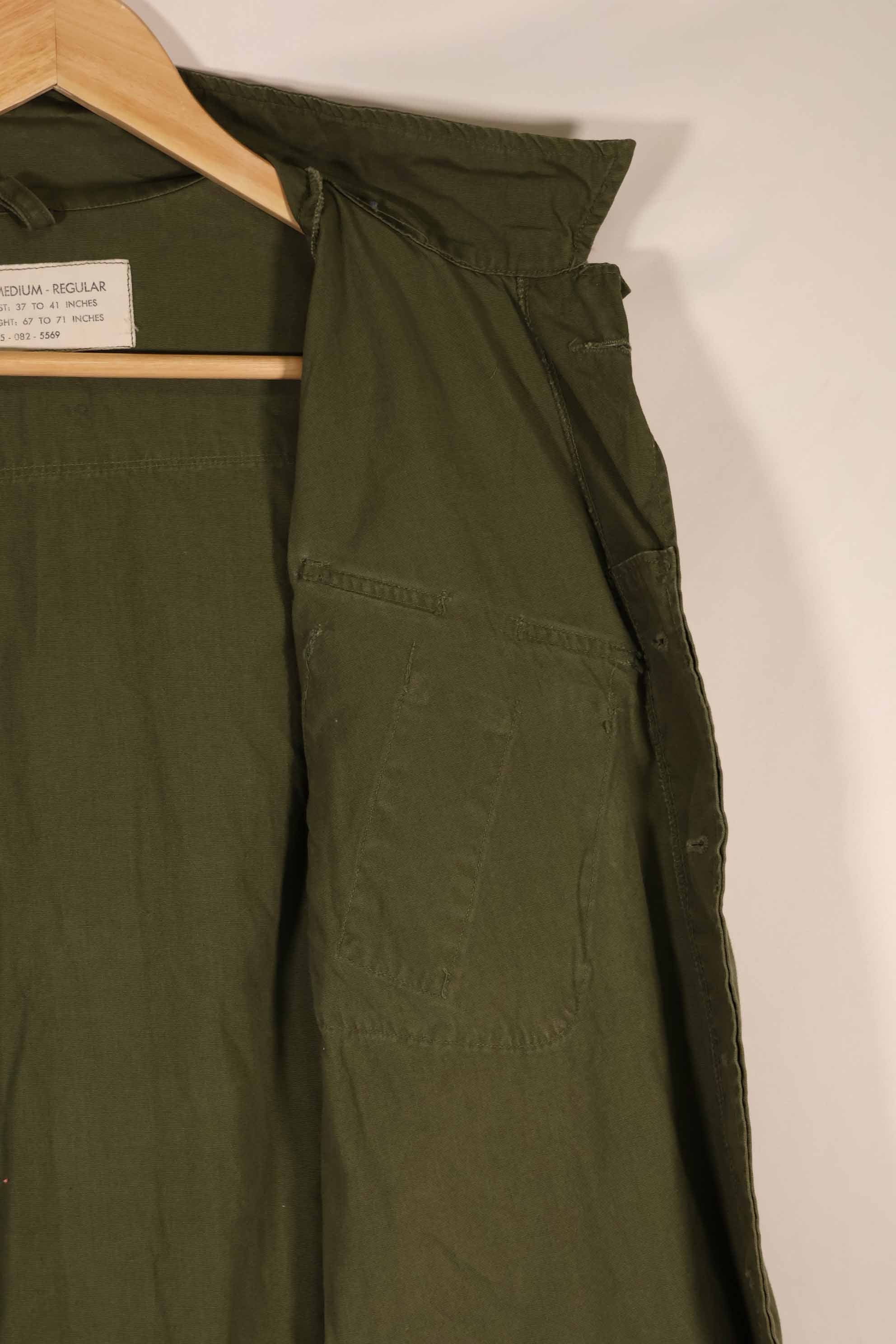 Real estimated 1966 3rd Model Jungle Fatigue Jacket, M-R, used.