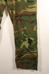 Late 1960s, Size 34–36, ERDL Leaf Camo, Non-Ripstop Fabric, Utility Cut Pants, Used