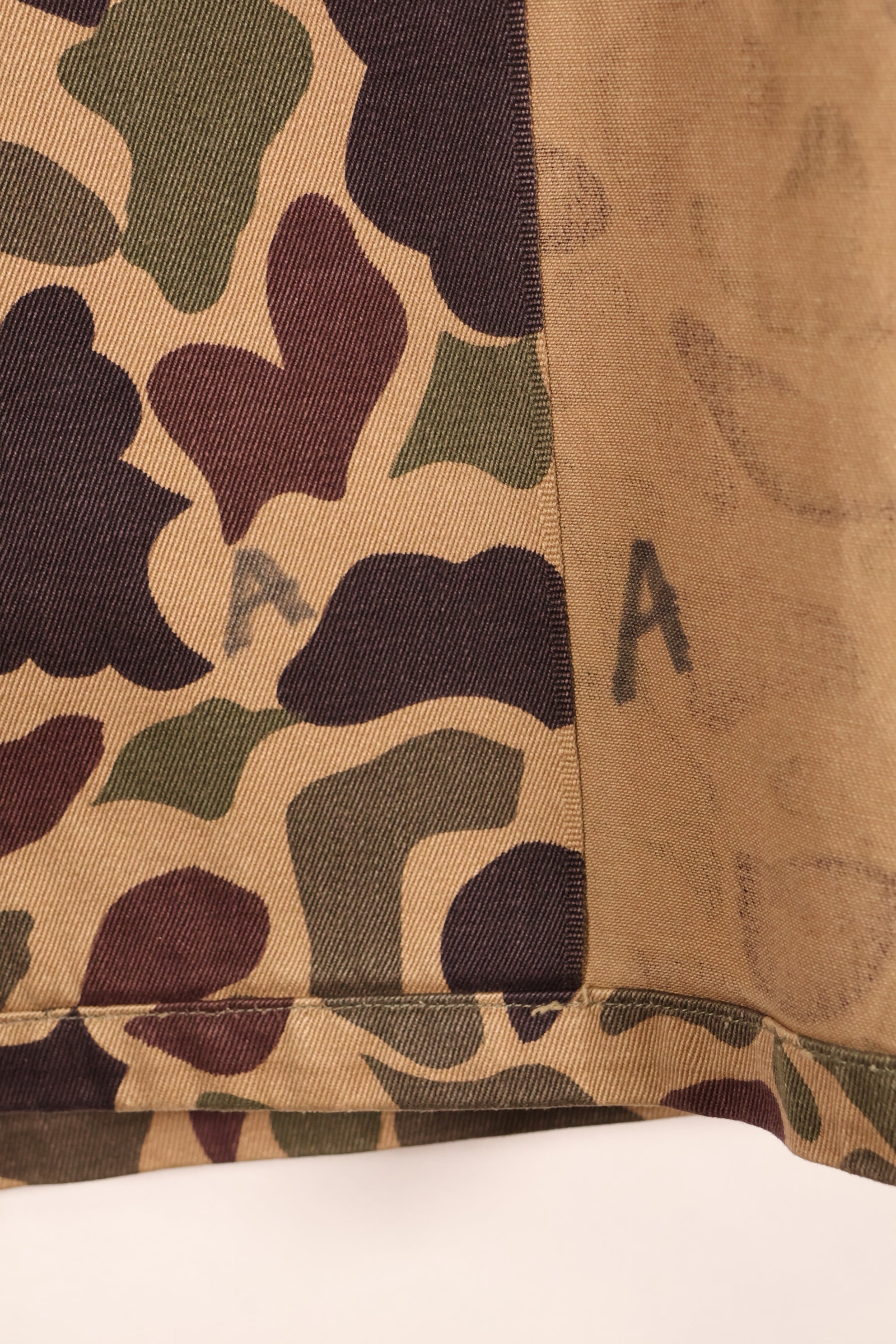 Early 1960s, Asian-style cut, CIDG, Beogam camouflage, locally made frogskin camouflage, used