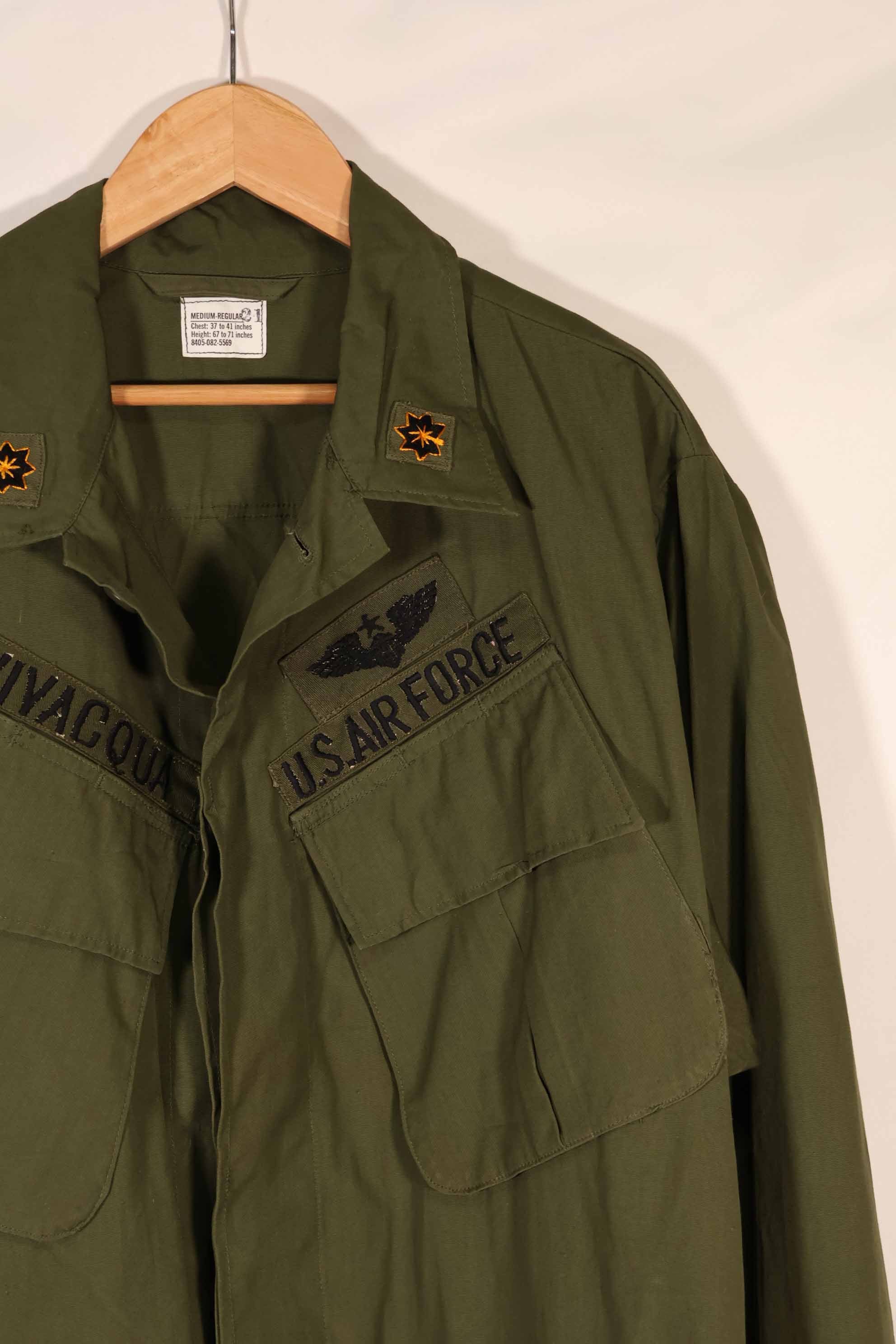 Real 1966-1967 3rd Model Jungle Fatigue Jacket M-R with USAF insignia B