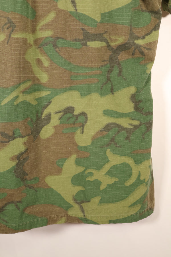 1969 Contract, S-S, ERDL Green Leaf Camo, Jungle Fatigue Jacket, Short-Sleeve Custom, Used