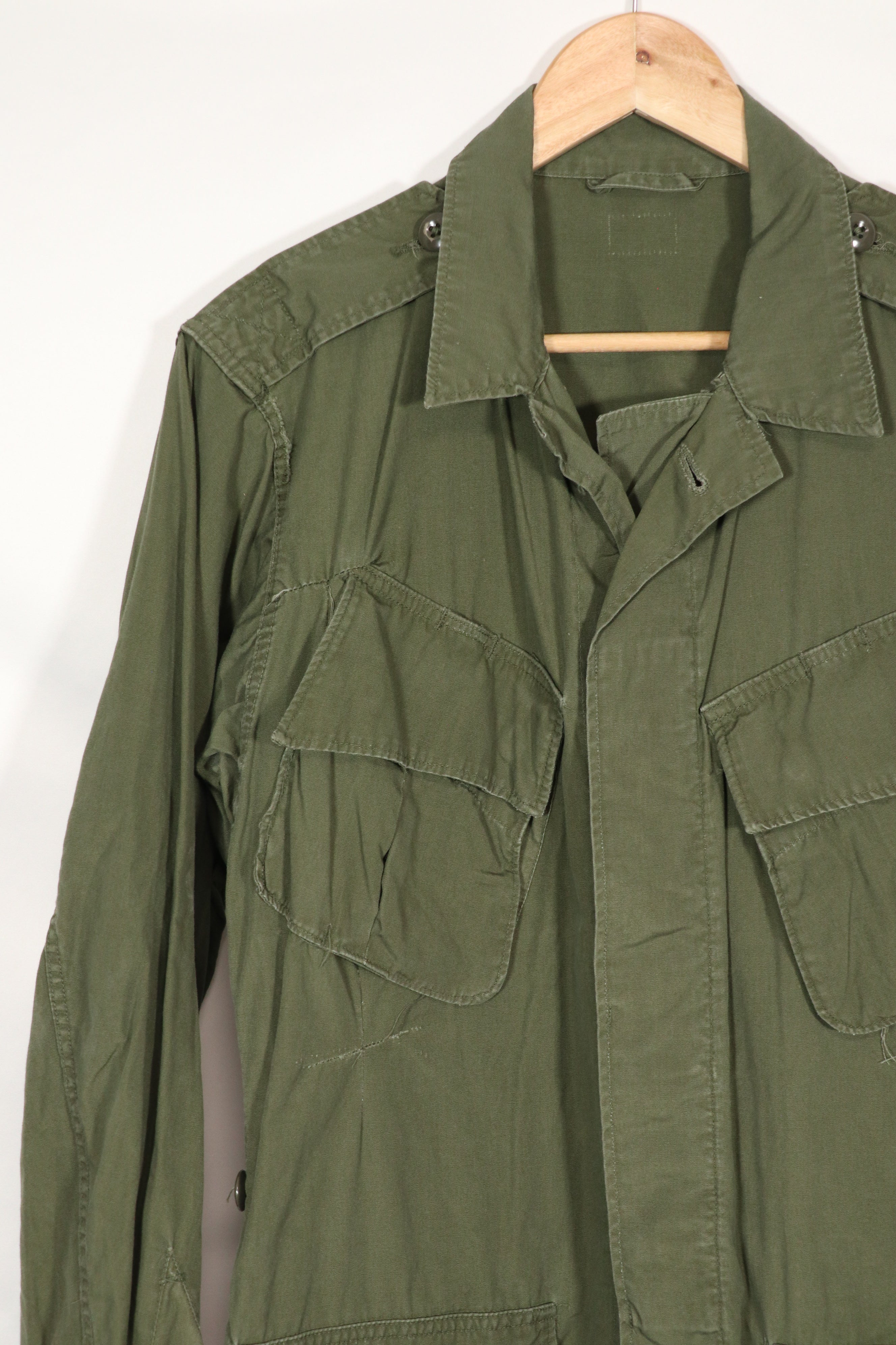 Real 2nd Model Jungle Fatigue Jacket, repaired, not faded