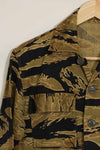 1960s Gold Tiger Tiger Stripe Shirt Asian Cut A-M Good Condition Used