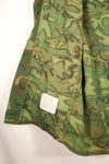 1969 Contract, M-R, U.S. Army ERDL Green Leaf Camo, Jungle Fatigue Jacket, Used