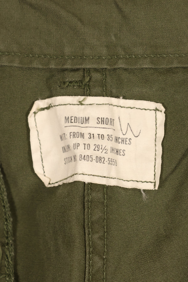 1964 Contract, M-S, U.S. Military, 1st Model Jungle Fatigue Pants, Good Condition, Used
