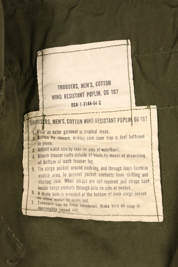 1964 Contract, M-S, U.S. Military, 1st Model Jungle Fatigue Pants, Good Condition, Used