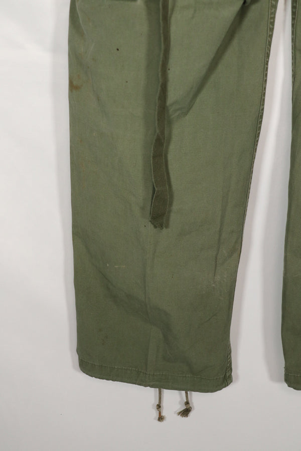 Real 1963 1st Model Jungle Fatigue Pants with leg ties, used.