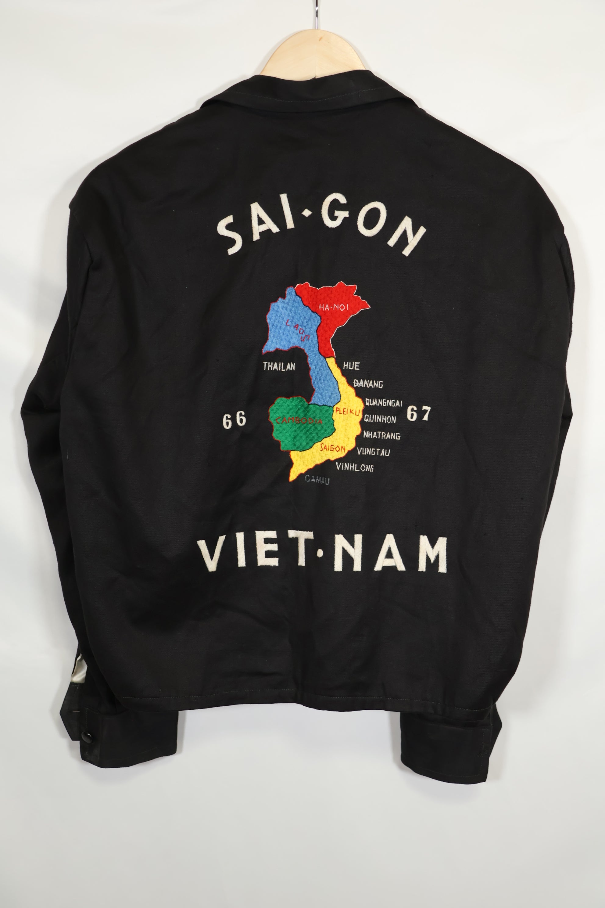 1966-1967 Vietnam War Tour Jacket SAI-GON VIETNAM Vietnam Jacket Zipper Failure