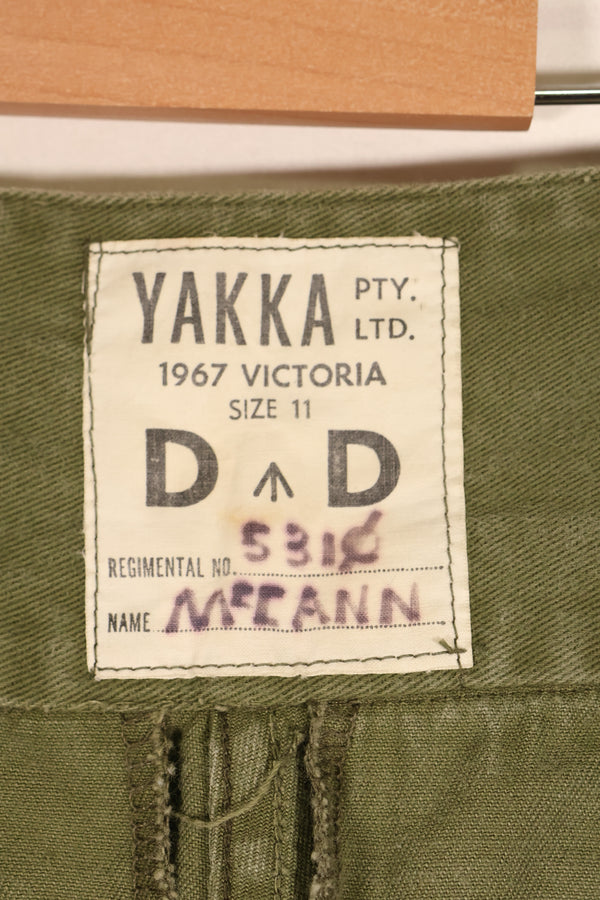 1967 Contract, Australian Army, OD Combat Pants, Slightly Faded, Used