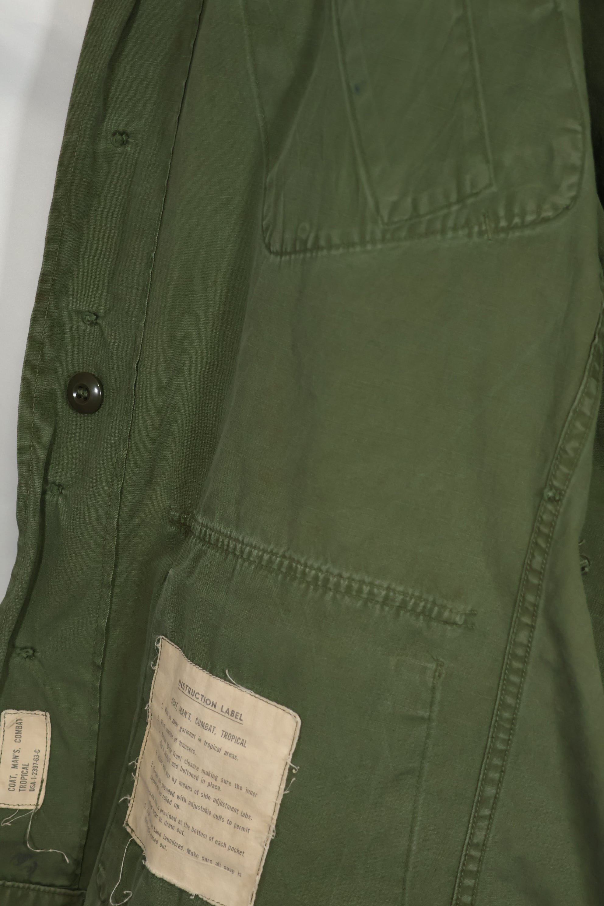 1963 1st Model Jungle Fatigue 101st Airborne Division Jacket, used.