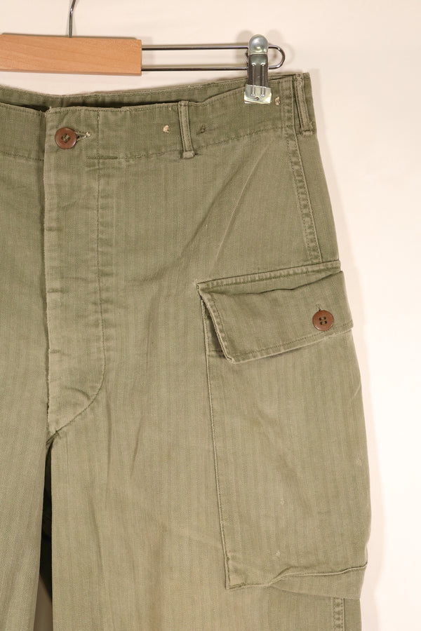 1940年代前半　アメリカ陸軍　HBT　ヘリンボーンツイル　パンツ　スペシャル　対ガス防護　中古品
