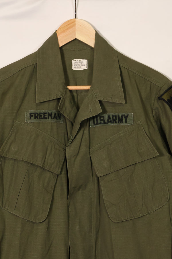1969 Contract 4th Model Jungle Fatigue Jacket X-S-R Used with Patches