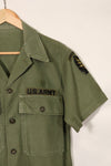 1960's Ex-Green Beret Soldier Release OG-107 Utility Shirt with First Attachment Patch, Used, C