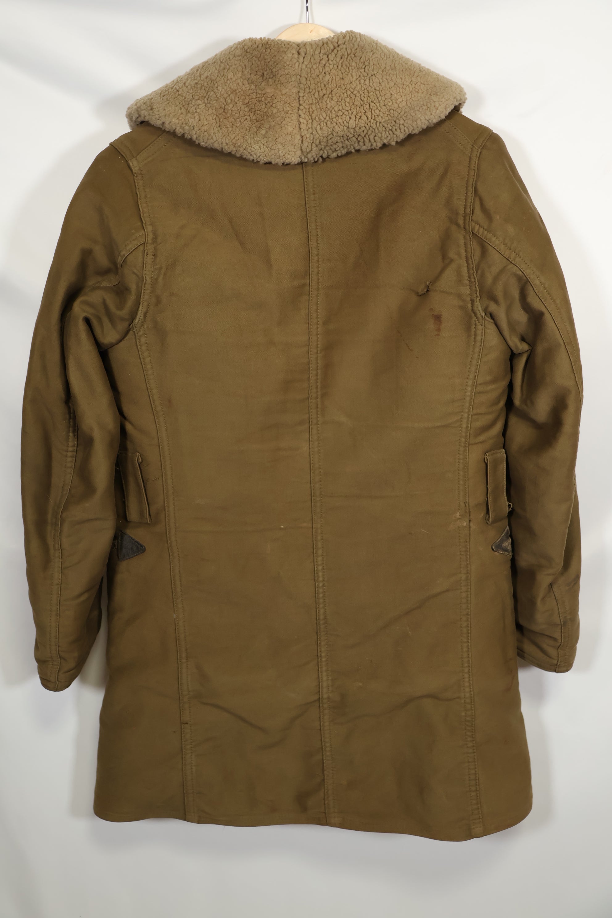 1930's-40's U.S. Army Mackinaw Coat, heavy coat, used, missing buttons.