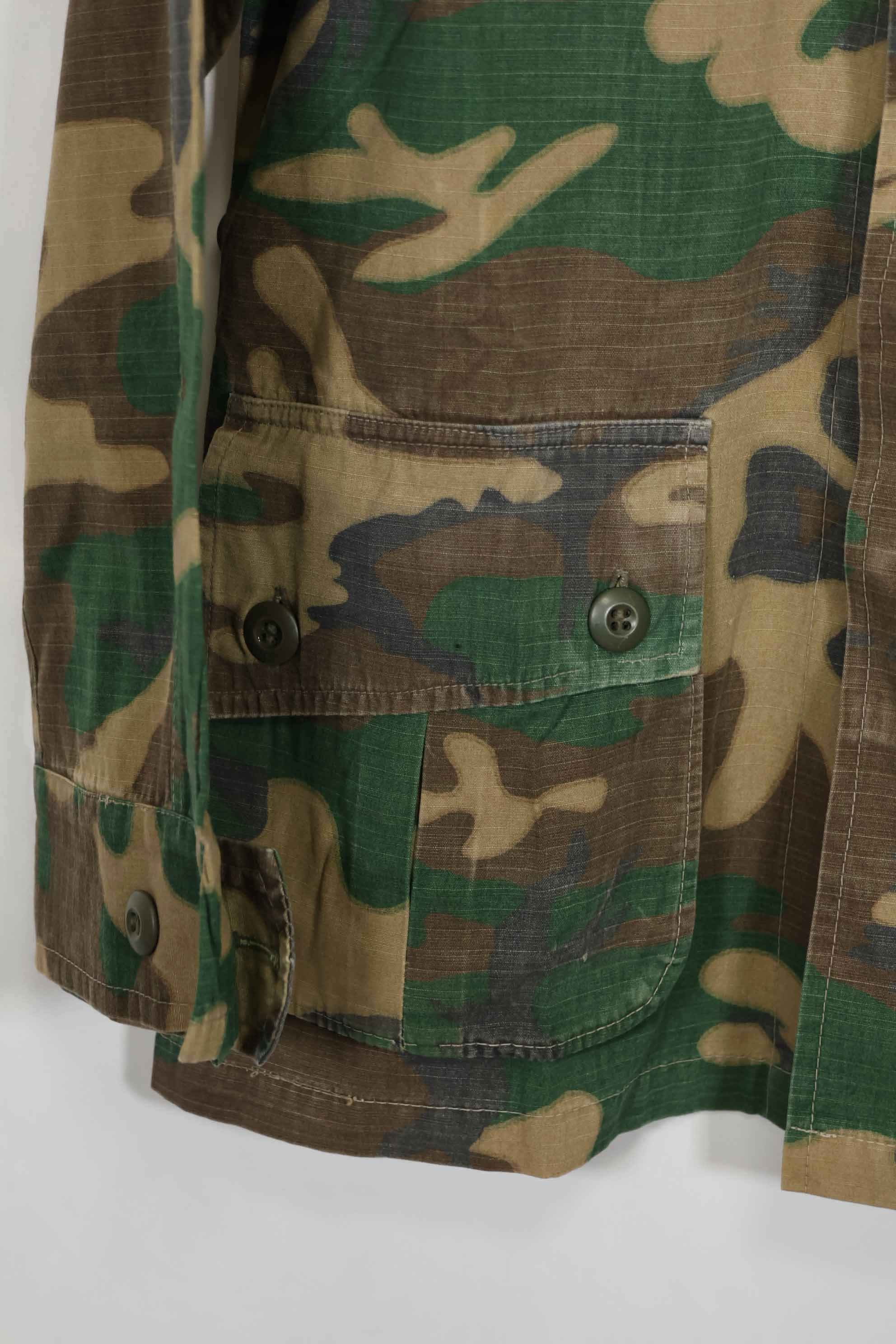 Thailand Taylor Made Former 1st SFG Troop Owned 1st Model Cut ERDL Jungle Fatigue Jacket Used