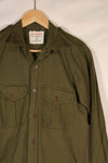 Real 1970 New Zealand Army OD Fatigue Shirt Size 1 Used