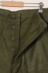 1960s lot OG-107 baker pants with modified cargo pockets, ex-special forces personnel, used F