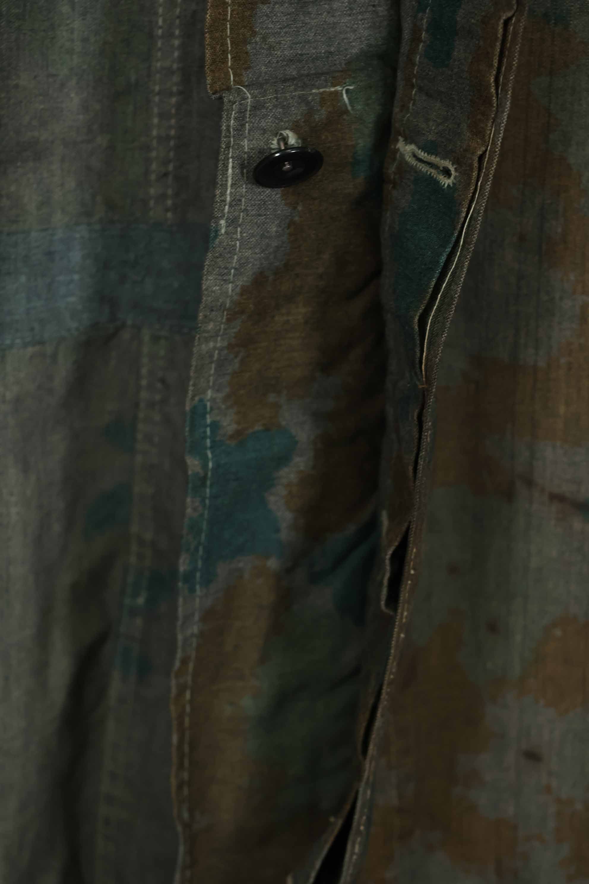 1962 East German Army NVA M58 Flächentarn sniper smock in Bluementarn camo, almost unused.