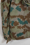 1960 East German Army NVA M58 Flächentarn sniper smock in blumentern camouflage, used.