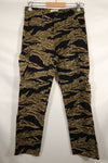 Mid-1960s early gold tiger stripe pants, size S-R, US cut, good condition.