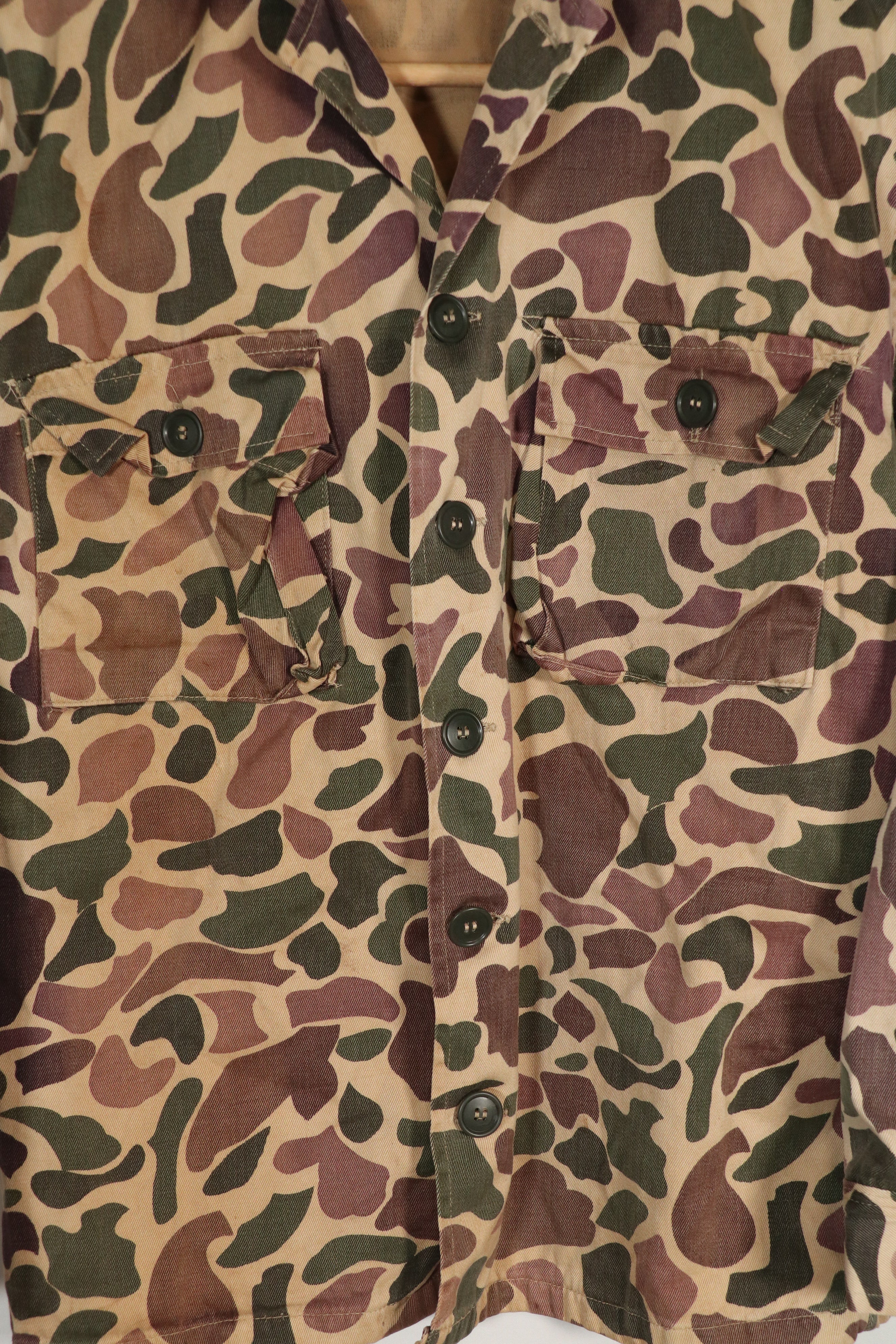 Real CIDG Beogum Camouflage Asian Cut Shirt A-M Faded, used.