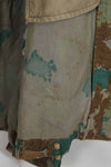 1960 East German Army NVA M58 Flächentarn sniper smock in blumentern camouflage, used.