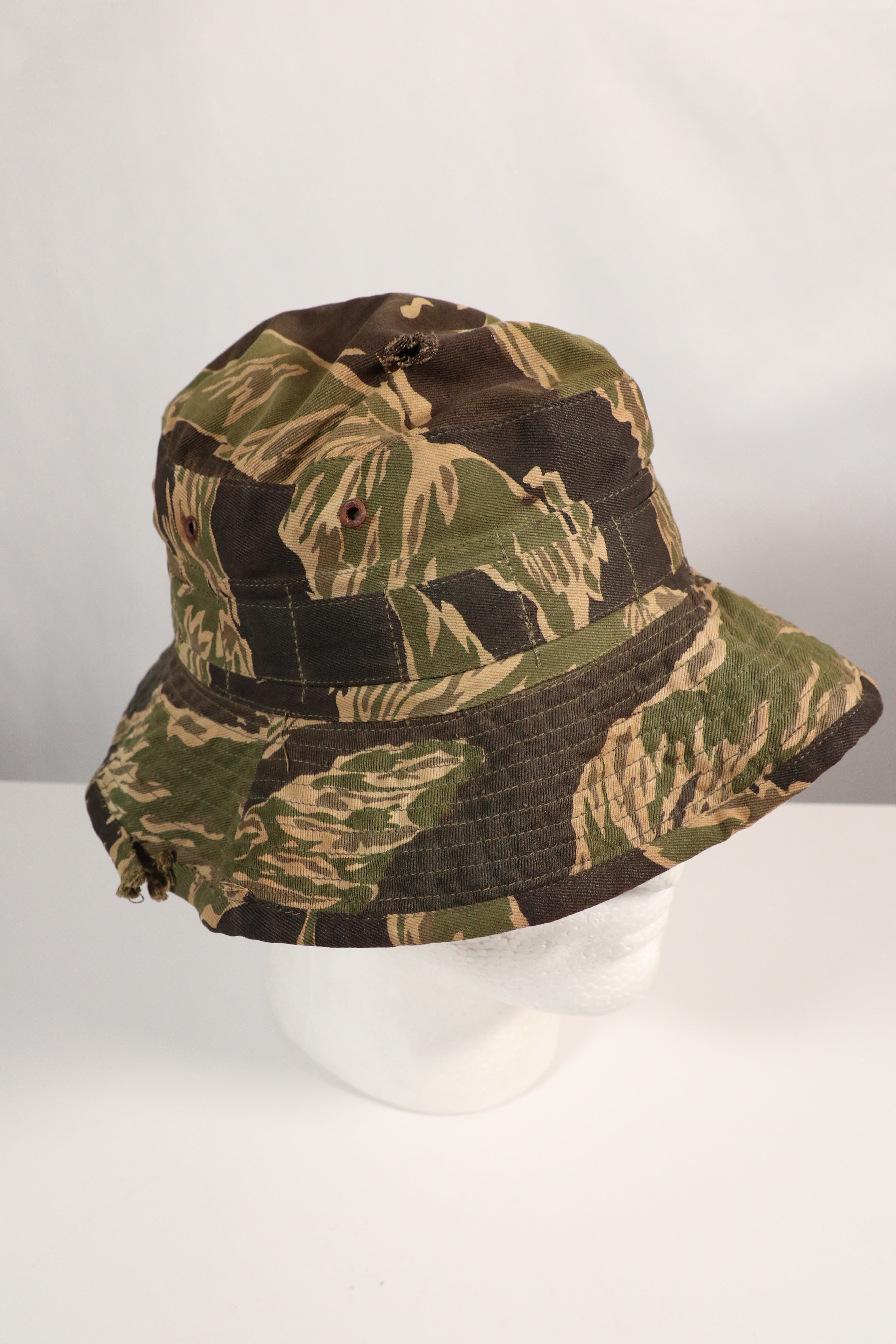 Real Okinawa Tiger Pattern JWD CISO Cut Boonie Hat, used, size small.