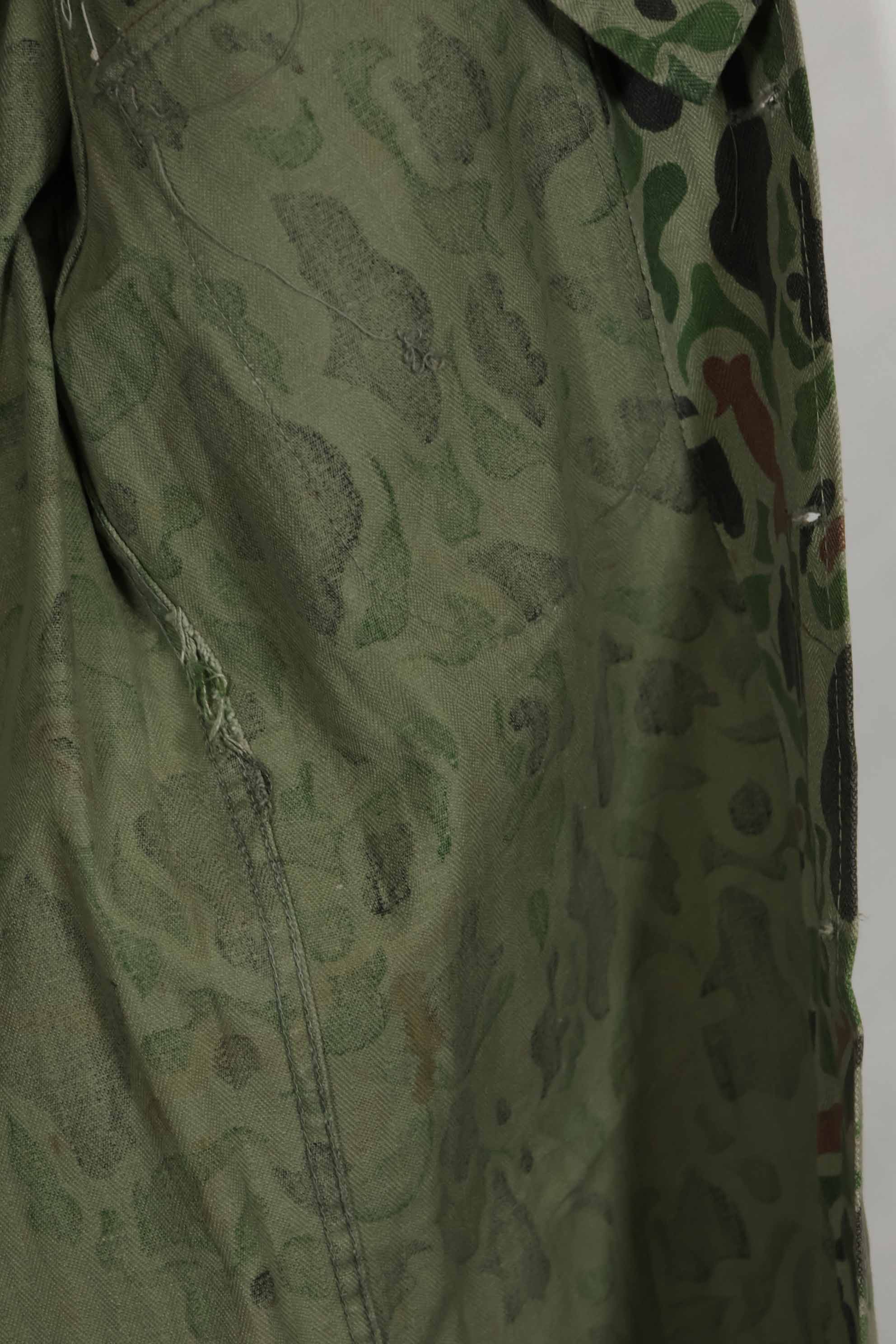 1980's Korean Army Frogskin camouflage HBT shirt, used C