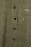 1950's U.S. Army HBT Utility Shirt, used, with name