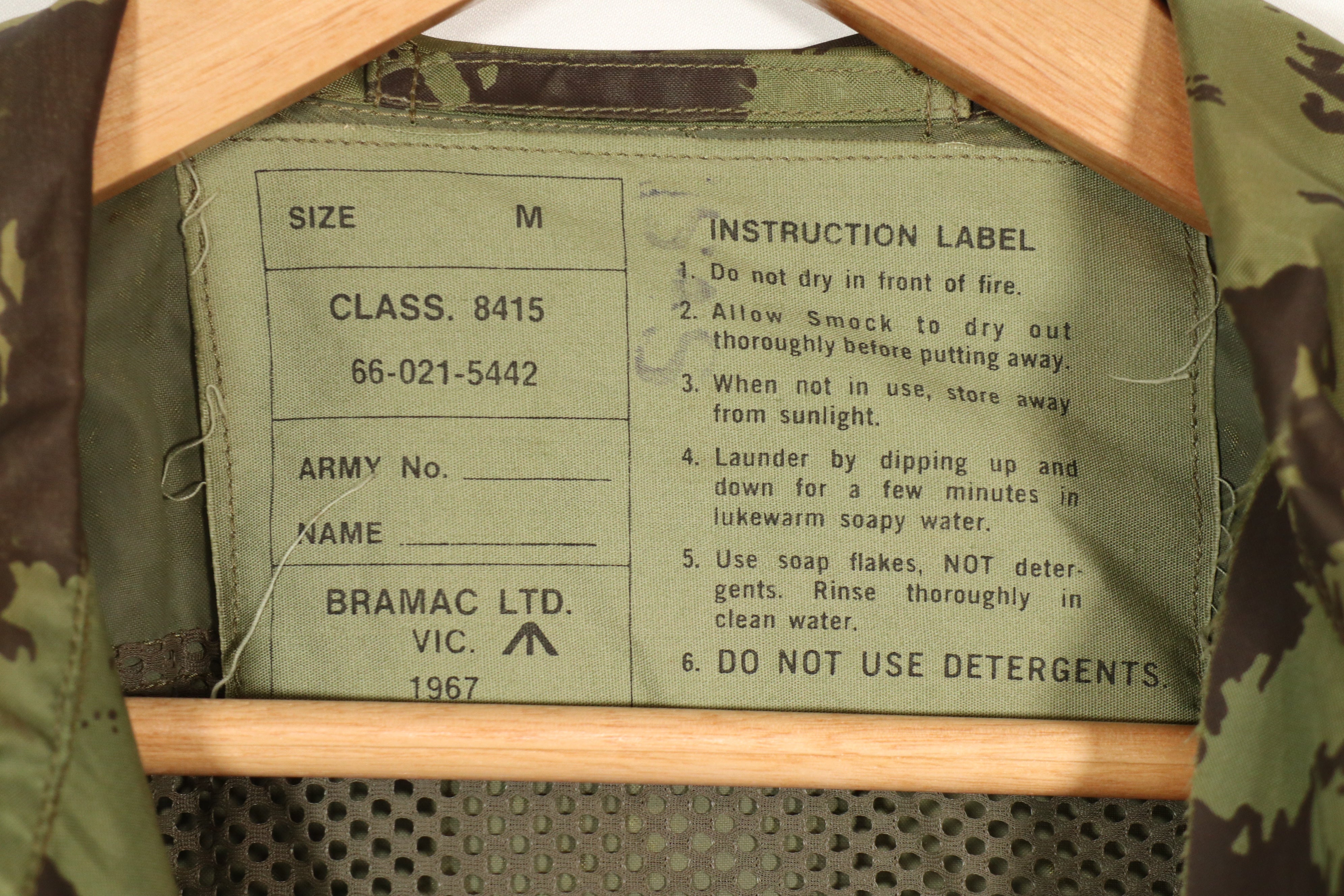 Real 1967 Australian Army raincoat, used, faded, used.