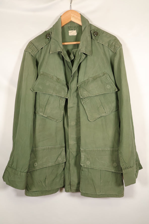 Circa 1965  S-S  2nd Model Jungle Fatigue Jacket  Stained  Faded  Used