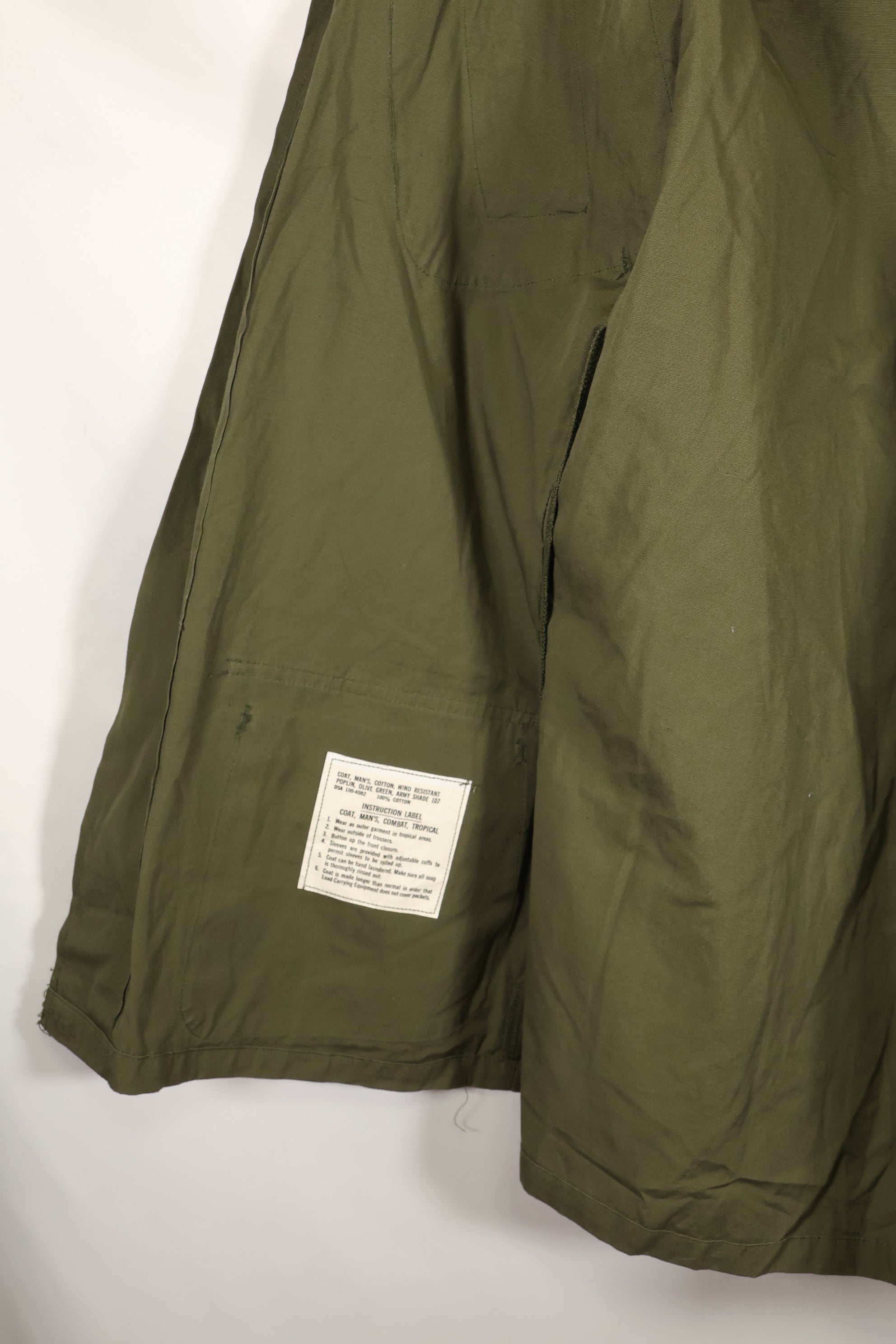Circa 1967, Deadstock, S-L, 3rd Model Jungle Fatigue Jacket, Good Condition, NOS