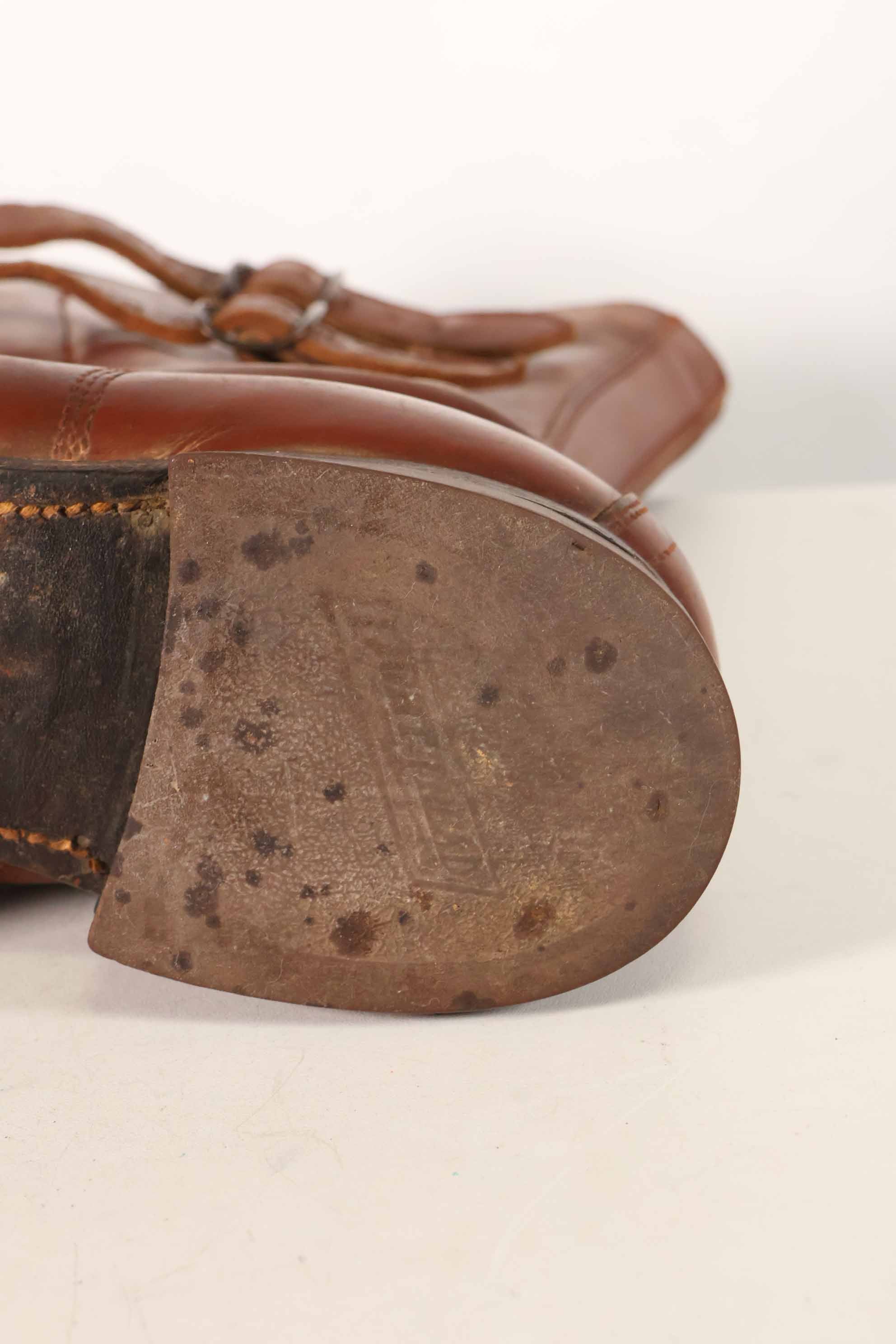 1940's U.S. Army M40 Cavalry shorts boots, 2 buckles, used, A