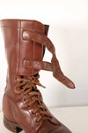 1940's U.S. Army M40 Cavalry shorts boots, 2 buckles, used, A