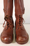 1940's U.S. Army M40 Cavalry Long Boots, 3 buckles, used.