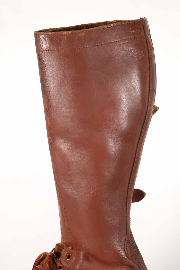 1940's U.S. Army M40 Cavalry Long Boots, 3 buckles, used.