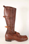 1940's U.S. Army M40 Cavalry Long Boots, 3 buckles, used.