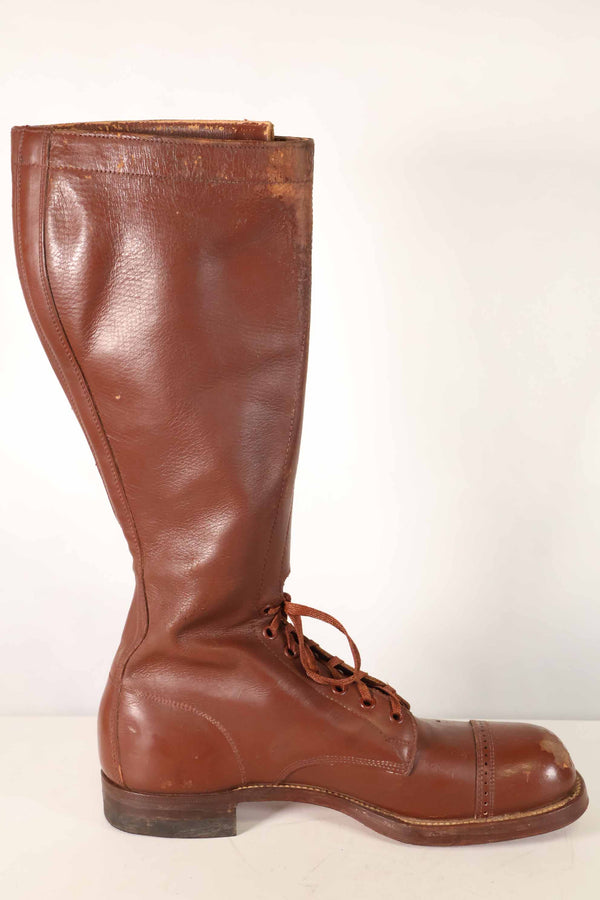 1940's U.S. Army M40 Cavalry Long Boots, 3 buckles, used.