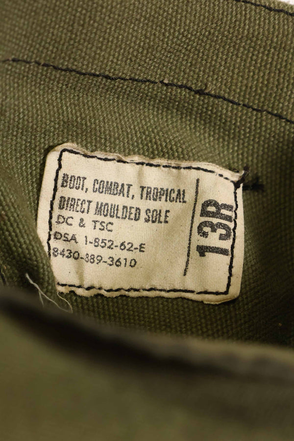 1962 Contract 1st Model U.S. Army Jungle Boots Vibram Sole 13R Used